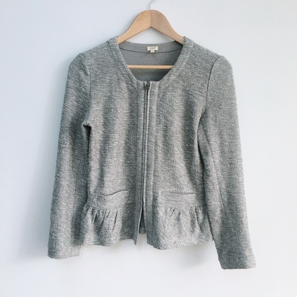 J Crew Bouclé Peplum Jacket - Size xs - Picture 4 of 5